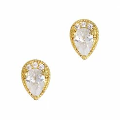 Daily Charme Charms Dainty Crystal Drop / Zircon Charm / Gold