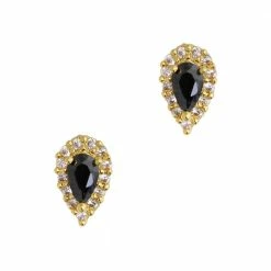 Daily Charme Charms Onyx Crystal Drop / Zircon Charm / Gold