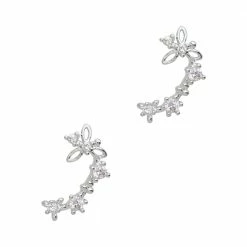 Daily Charme Charms Floral Chain / Zircon Charm / Silver