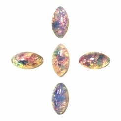 John F Allen & Son Glass Gem / Fire Opal Marquise Stones