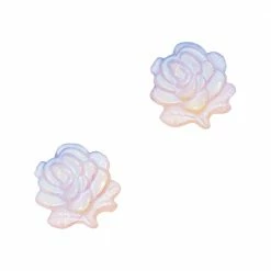 John F Allen & Son Preciosa Glass Gem / Rose Flatback / Matte Jonquil AB Nail Art