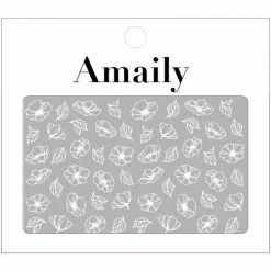 Nail Partner Wedding Season Amaily Japanese Nail Art Sticker / Poppy Flower / White