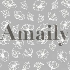 Nail Partner Wedding Season Amaily Japanese Nail Art Sticker / Poppy Flower / White