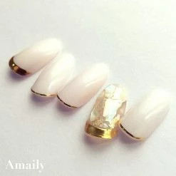 Nail Partner Best Sellers Amaily Japanese Nail Art Sticker / Fine Lines / Gold