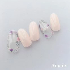 Nail Partner Amaily Japanese Nail Art Sticker / Flower Garden / Pastel Wedding Season