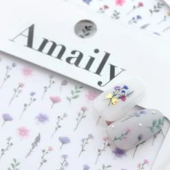 Nail Partner Amaily Japanese Nail Art Sticker / Flower Garden / Bright