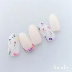 Nail Partner Amaily Japanese Nail Art Sticker / Flower Garden / Bright
