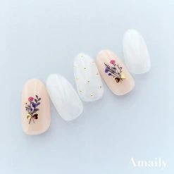 Nail Partner Amaily Japanese Nail Art Sticker / Flower Garden / Bright