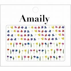 Nail Partner Amaily Japanese Nail Art Sticker / Pressed Flowers / Bright