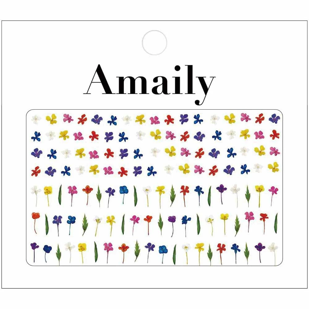 Nail Partner Amaily Japanese Nail Art Sticker / Pressed Flowers / Bright 1 Nail Partner Amaily Japanese Nail Art Sticker / Pressed Flowers / Bright