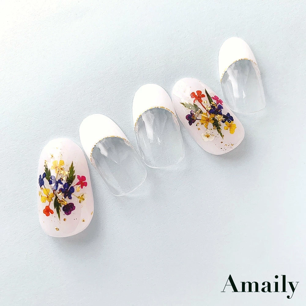 Nail Partner Amaily Japanese Nail Art Sticker / Pressed Flowers / Bright 2 Nail Partner Amaily Japanese Nail Art Sticker / Pressed Flowers / Bright