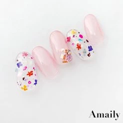 Nail Partner Amaily Japanese Nail Art Sticker / Pressed Flowers / Bright 6 Nail Partner Amaily Japanese Nail Art Sticker / Pressed Flowers / Bright