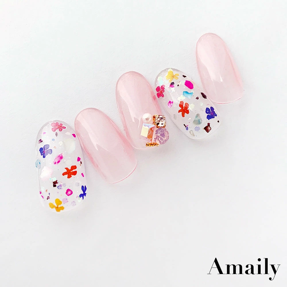 Nail Partner Amaily Japanese Nail Art Sticker / Pressed Flowers / Bright 3 Nail Partner Amaily Japanese Nail Art Sticker / Pressed Flowers / Bright