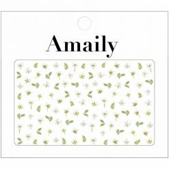 Nail Partner Amaily Japanese Nail Art Sticker / Pressed Flowers / White Wedding Season