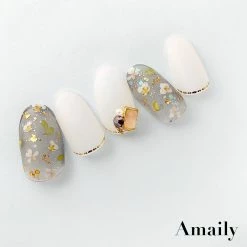 Nail Partner Amaily Japanese Nail Art Sticker / Pressed Flowers / White Wedding Season 7 Nail Partner Amaily Japanese Nail Art Sticker / Pressed Flowers / White Wedding Season