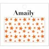 Nail Partner Summer Nails Amaily Japanese Nail Art Sticker / Stars / Neon Orange