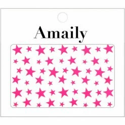 Nail Partner Summer Nails Amaily Japanese Nail Art Sticker / Stars / Neon Pink