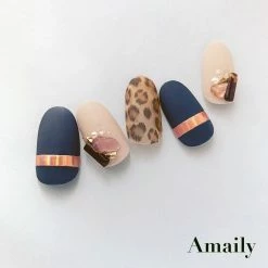 Nail Partner Amaily Japanese Nail Art Sticker / Lines / Rose Gold Holographic