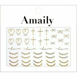 Nail Partner Amaily Japanese Nail Art Sticker / Wire Art / Gold