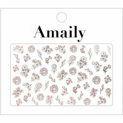 Nail Partner Amaily Japanese Nail Art Sticker / Embroidery Flowers / White Wedding Season