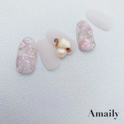 Nail Partner Amaily Japanese Nail Art Sticker / Embroidery Flowers / Colorful