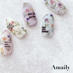 Nail Partner Amaily Japanese Nail Art Sticker / Flower Field
