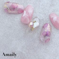 Nail Partner Amaily Japanese Nail Art Sticker / Blush Petals