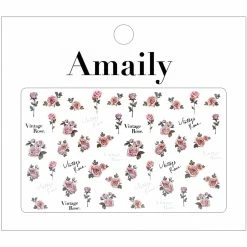Nail Partner Amaily Japanese Nail Art Sticker / Vintage Rose