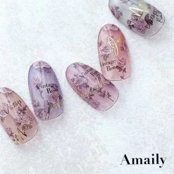 Nail Partner Amaily Japanese Nail Art Sticker / Vintage Rose