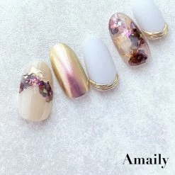 Nail Partner Amaily Japanese Nail Art Sticker / Ink Art / Dark