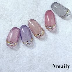 Nail Partner Amaily Japanese Nail Art Sticker / Doodle Lines / Holographic