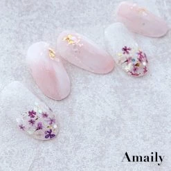 Nail Partner Amaily Japanese Nail Art Sticker / Wildflower / Sepia