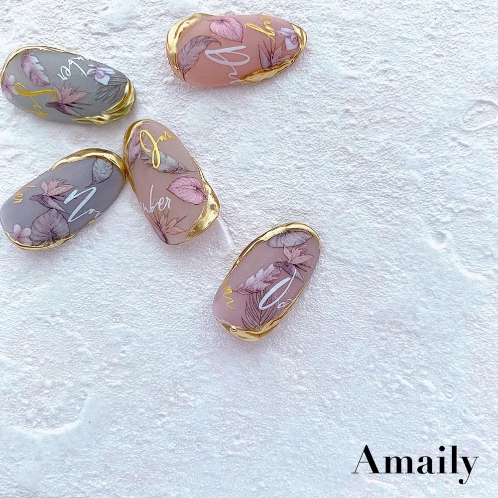 Nail Partner Amaily Japanese Nail Art Sticker / Tropical Retreat 4 Nail Partner Amaily Japanese Nail Art Sticker / Tropical Retreat