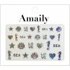 Nail Partner Amaily Japanese Nail Art Sticker / Sea Aurora / Holographic Summer Nails