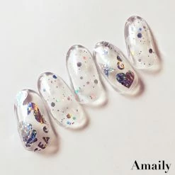 Nail Partner Amaily Japanese Nail Art Sticker / Sea Aurora / Holographic Summer Nails