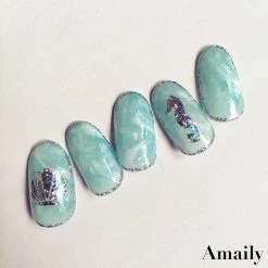 Nail Partner Amaily Japanese Nail Art Sticker / Sea Aurora / Holographic Summer Nails