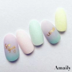 Nail Partner Amaily Japanese Nail Art Sticker / Greetings / Gold