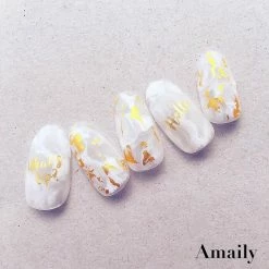 Nail Partner Amaily Japanese Nail Art Sticker / Greetings / Gold