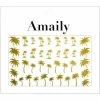 Nail Partner Summer Nails Amaily Japanese Nail Art Sticker / Palm Trees / Gold