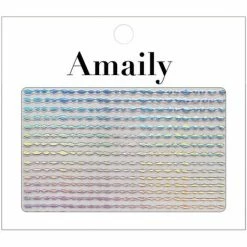 Nail Partner Amaily Japanese Nail Art Sticker / Wavy Lines / Holographic