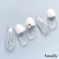Nail Partner Amaily Japanese Nail Art Sticker / Wavy Lines / Holographic