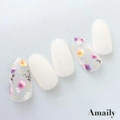 Nail Partner Amaily Japanese Nail Art Sticker / Pink Flowers