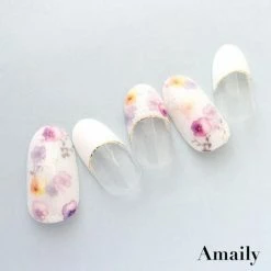 Nail Partner Amaily Japanese Nail Art Sticker / Pink Flowers