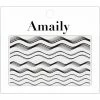 Nail Partner Amaily Japanese Nail Art Sticker / Waves / Black