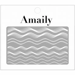 Nail Partner Amaily Japanese Nail Art Sticker / Waves / White