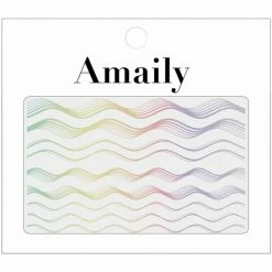Nail Partner Amaily Japanese Nail Art Sticker / Waves / Holographic