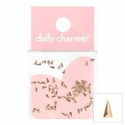 1688 - ShuYing Mini Skinny Triangle Stud / Rose Gold Nail Art