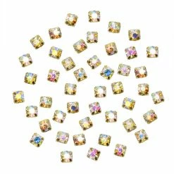 1688 SALE Rhinestone Diamond Gold Cups / AB / 2MM 3MM