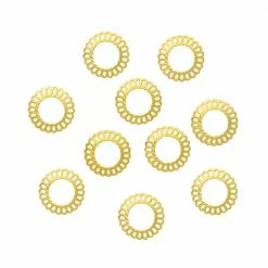 Julia Swirl Round Frames 5MM Studs / Gold Nail Art