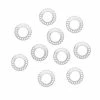 Julia Swirl Round Frames 5MM Studs / Silver Nail Art